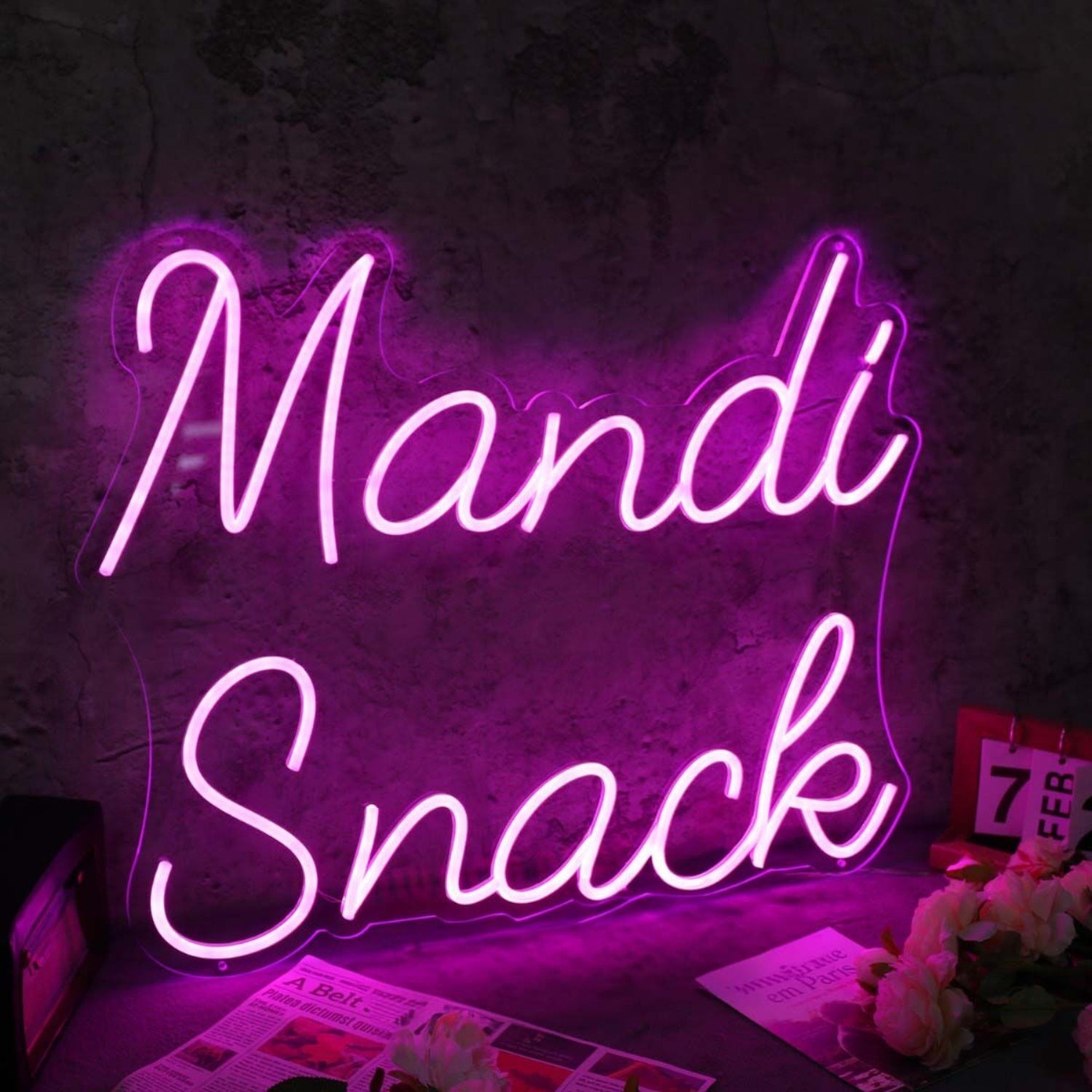Mandi Snack Purple Led Neon Sign - Shineneon