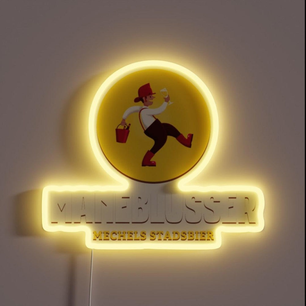 Maneblusser Mechels Stadsbier Rgb Led Neon Sign - Custom LED neon sign front view
