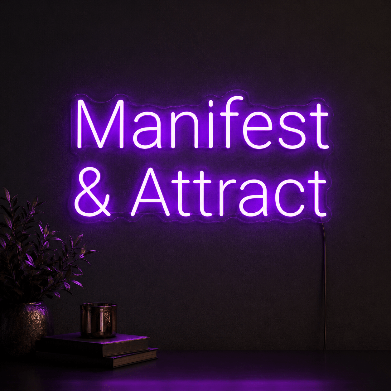 Manfest And Attract Wall Decor LED Neon Sign - Shineneon