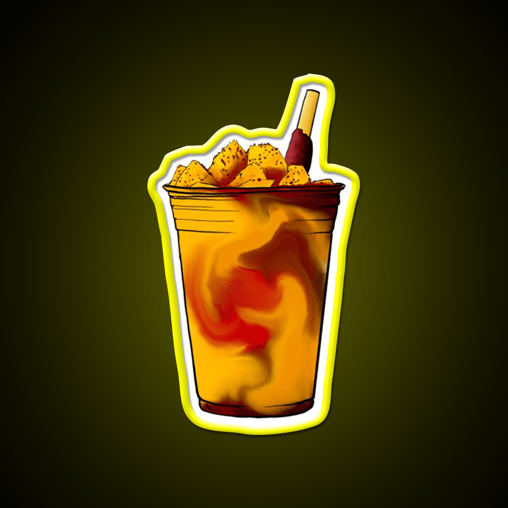 Mangonada Chamoyada Mexican Snack Drawing Snack Food Led Neon Sign Rgb Color - Shineneon