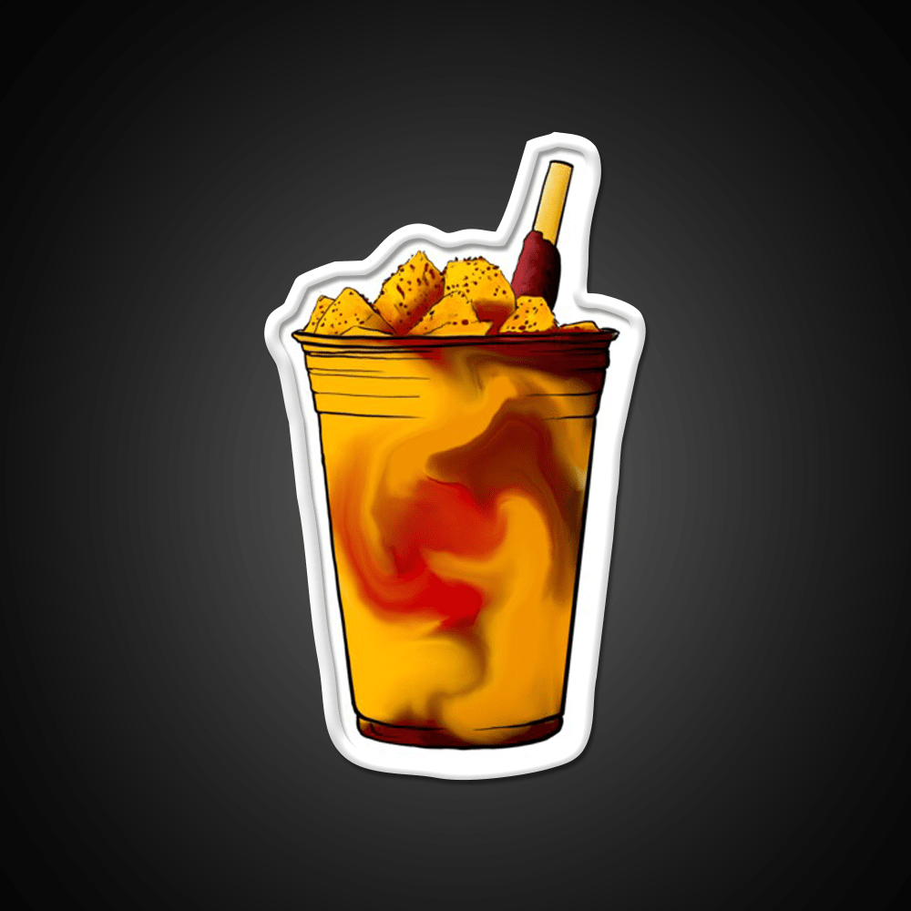 Mangonada Chamoyada Mexican Snack Drawing Snack Food Led Neon Sign Rgb Color - Shineneon