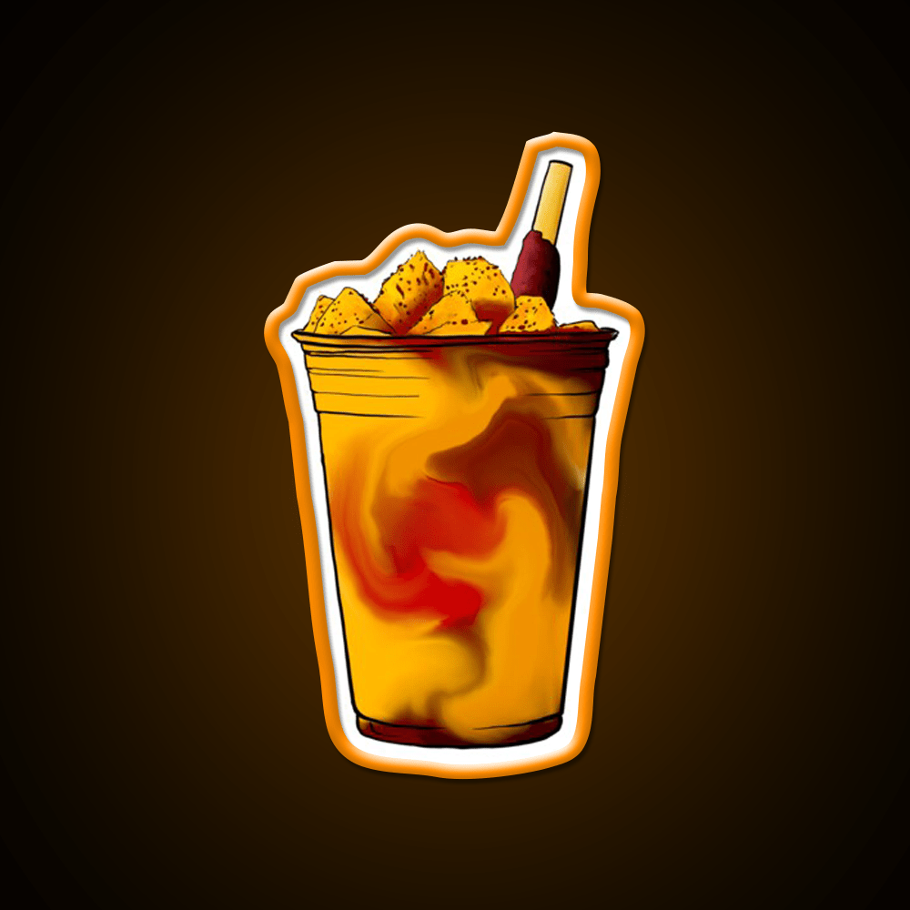 Mangonada Chamoyada Mexican Snack Drawing Snack Food Led Neon Sign Rgb Color - Shineneon