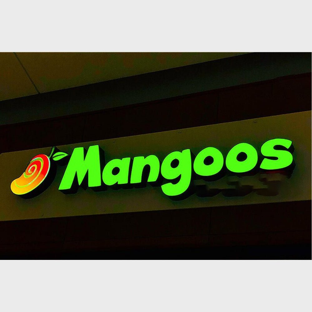 Mangoos 3D Frontlit And Backlit Channel Letter Led Light Sign - Shineneon