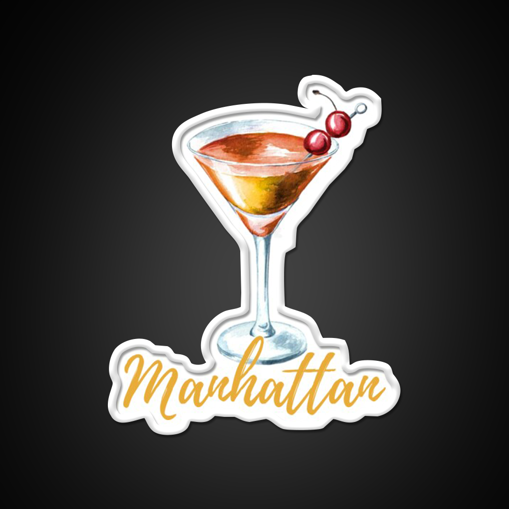 Manhattan Call Me Old Fashioned Cocktail Bar Decor Led Neon Sign Rgb Color - LED neon sign view 11