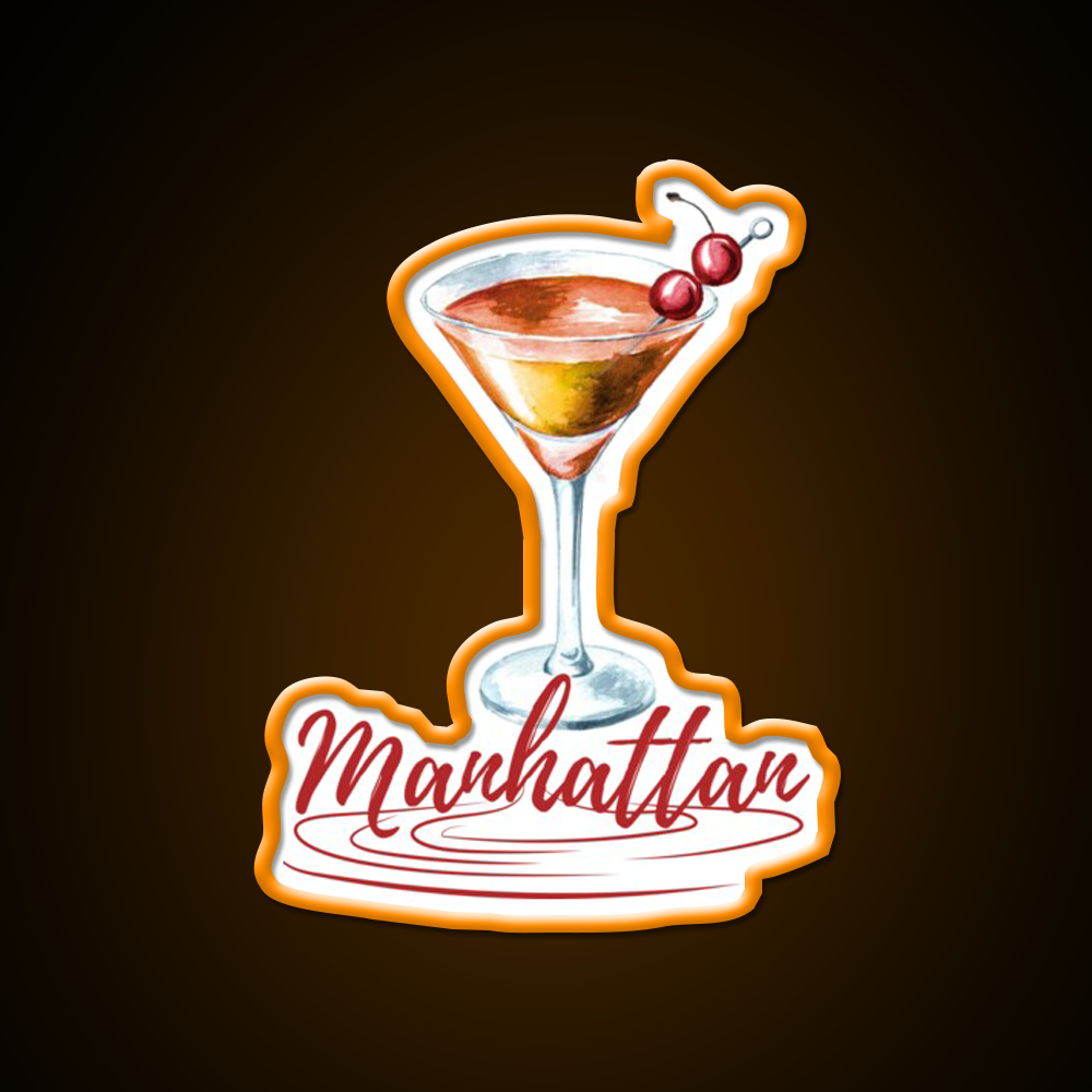 Manhattan Cocktail Bar Decor Led Neon Sign Neon Party Sign Rgb Color - LED neon sign view 6
