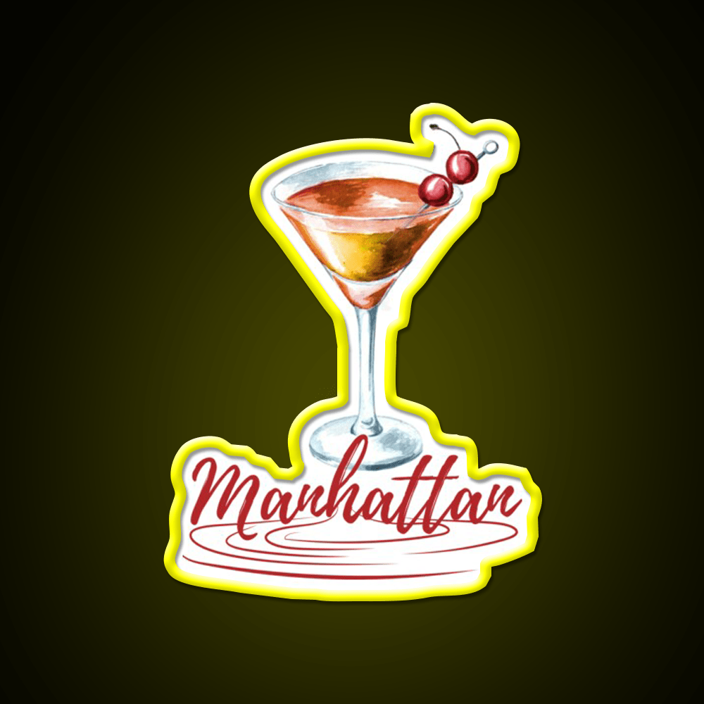 Manhattan Cocktail Bar Decor Led Neon Sign Neon Party Sign Rgb Color - Shineneon