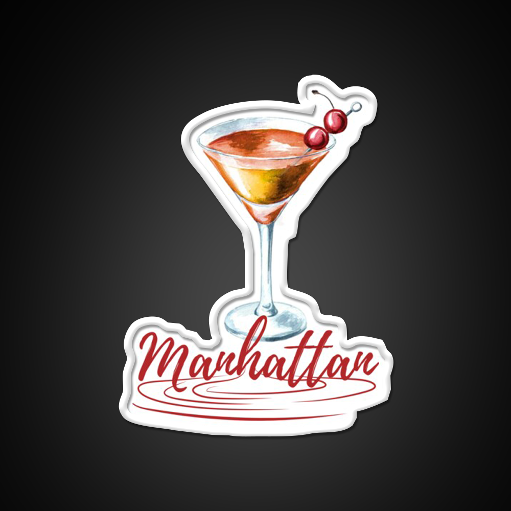 Manhattan Cocktail Bar Decor Led Neon Sign Neon Party Sign Rgb Color - LED neon sign view 11
