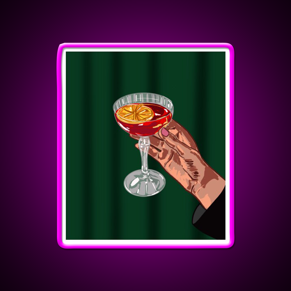 Manhattan Cocktail Bar Decor Led Neon Sign Wall Art Sign Rgb Color - Neon sign mounted on wall in room