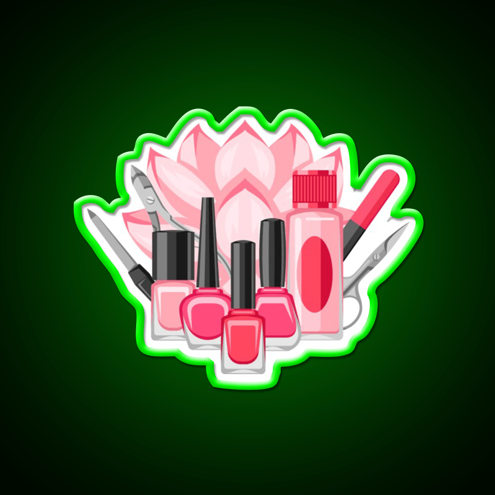 Manicure And Pedicure Kit Art Nail Salon Led Neon Sign Rgb Color - Shineneon