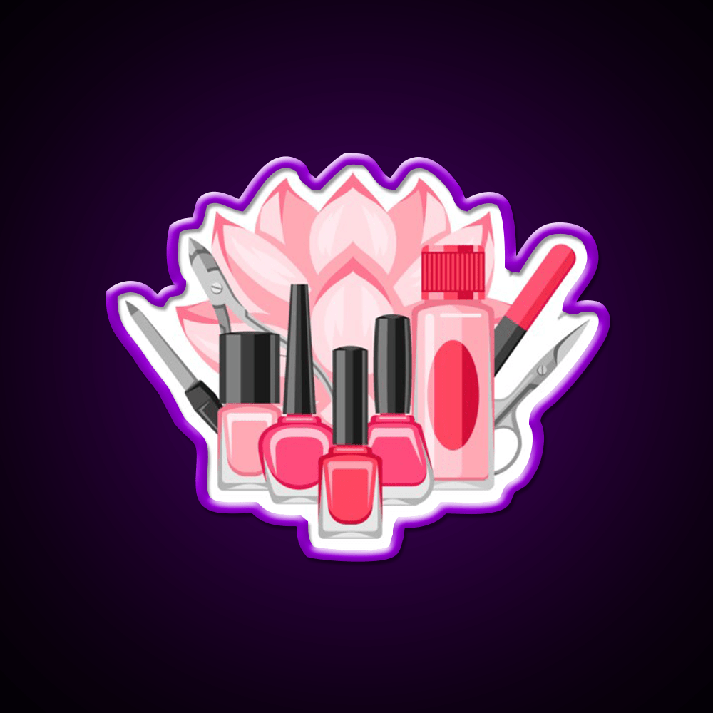 Manicure And Pedicure Kit Art Nail Salon Led Neon Sign Rgb Color - Shineneon
