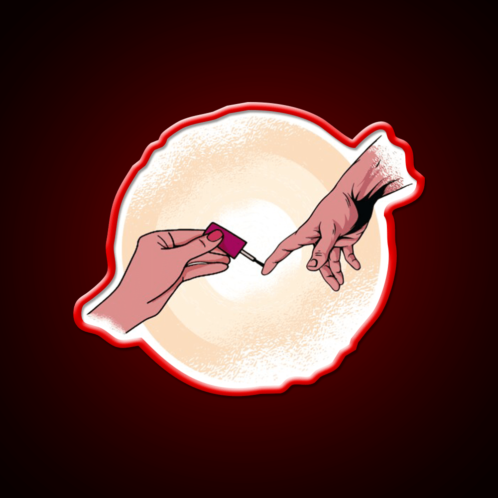 Manicurist Nail Polishing Funny Art Nail Salon Led Neon Sign Rgb Color - Shineneon