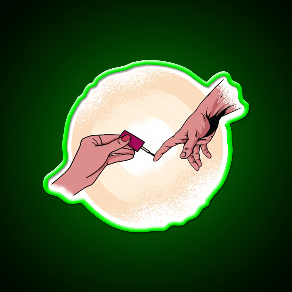 Manicurist Nail Polishing Funny Art Nail Salon Led Neon Sign Rgb Color - Shineneon