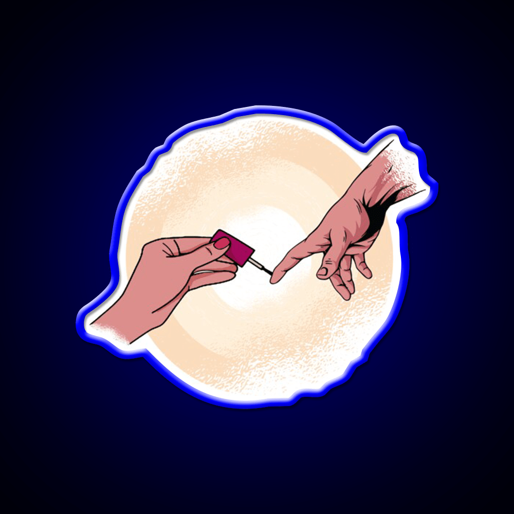 Manicurist Nail Polishing Funny Art Nail Salon Led Neon Sign Rgb Color - Shineneon