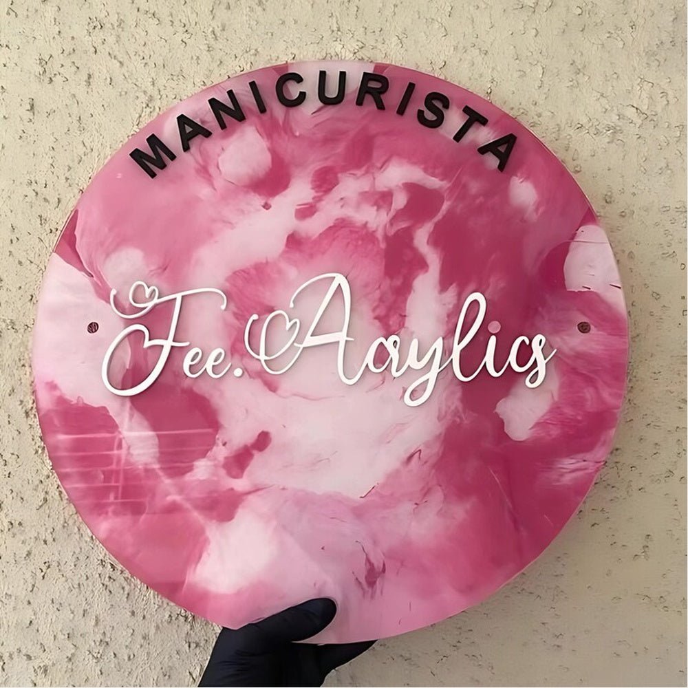 Manicurista Fee Aaylics Acrylic Business Logo Sign - Shineneon