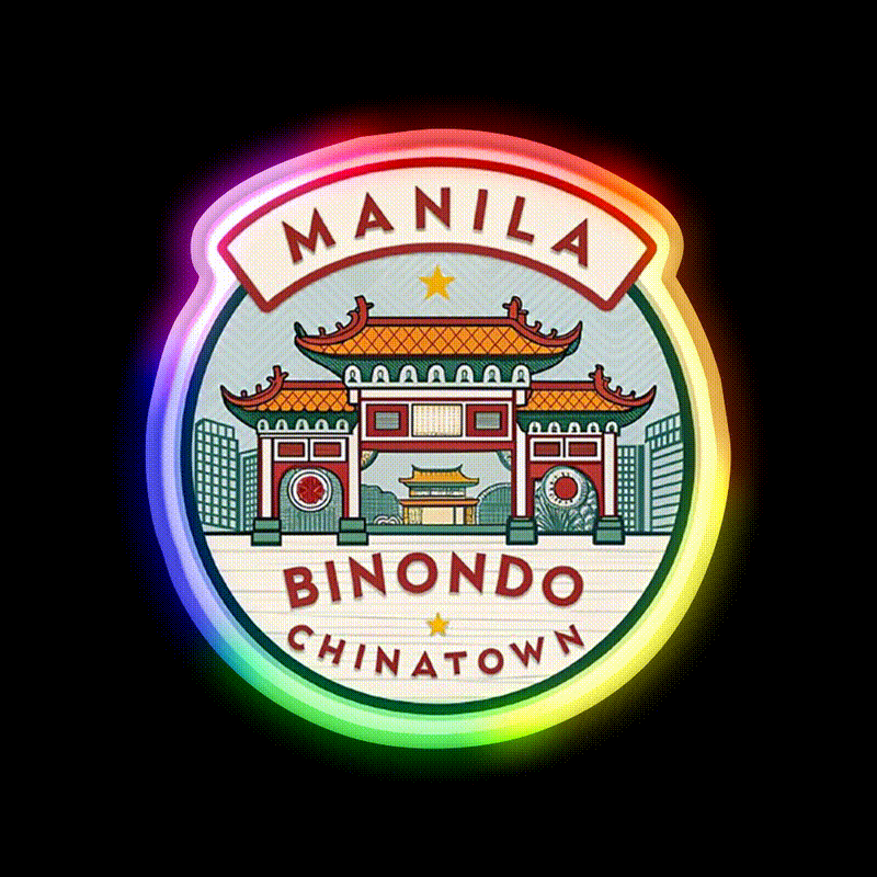 Manila Binondo Chinatown Asian Cultural Led Neon Sign Rgb Color - LED neon sign close-up detail