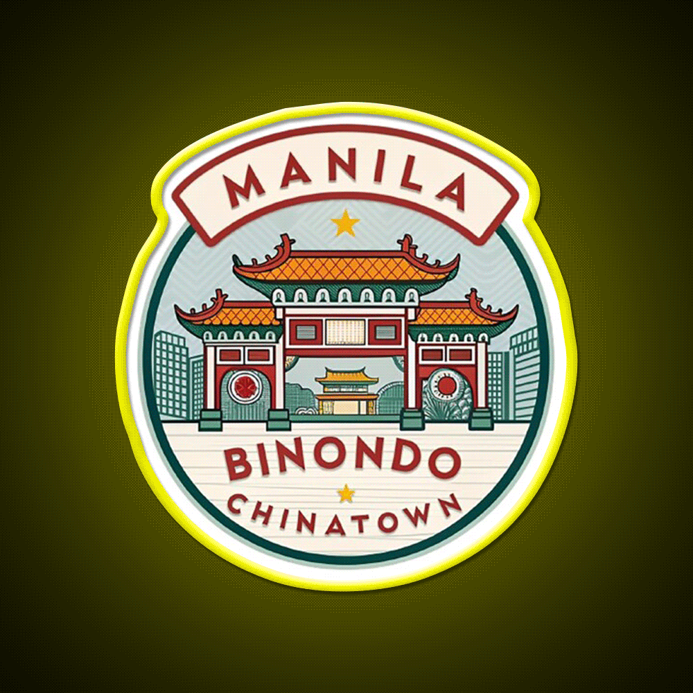 Manila Binondo Chinatown Asian Cultural Led Neon Sign Rgb Color - Custom LED neon sign front view