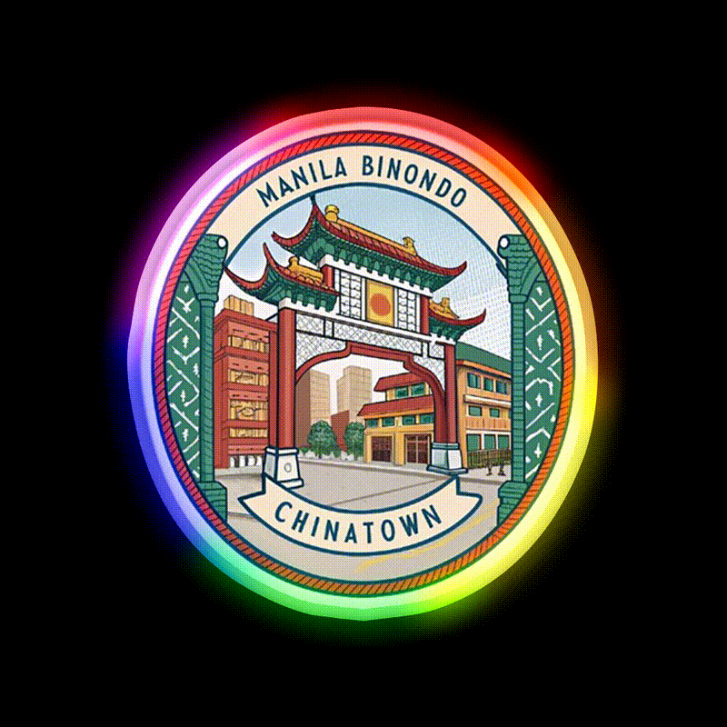 Manila Binondo Chinatown Asian Cultural Led Neon Sign Wall Art Rgb Color - LED neon sign close-up detail