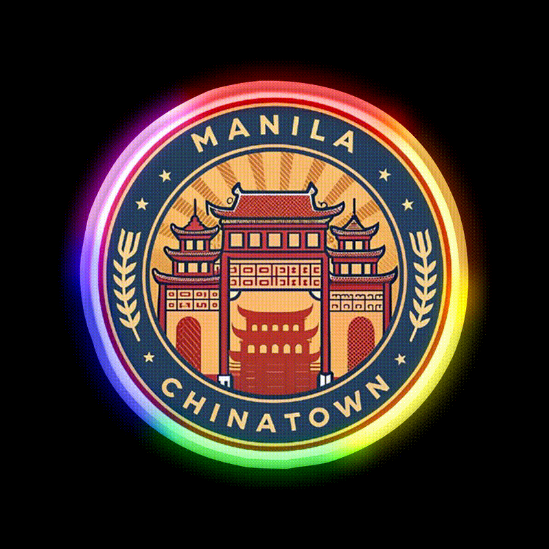 Manila Chinatown Asian Cultural Led Neon Sign Home Wall Art Rgb Color - LED neon sign close-up detail