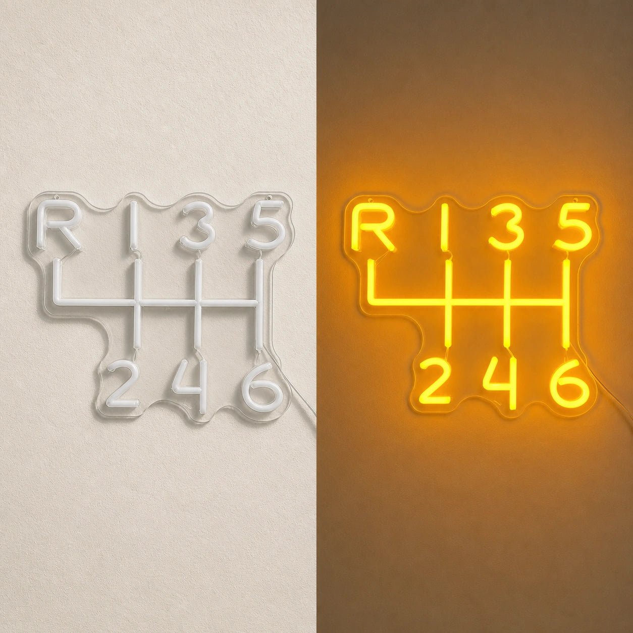 Manual Gearbox Shift Pattern Vintage LED Neon Sign - Shineneon