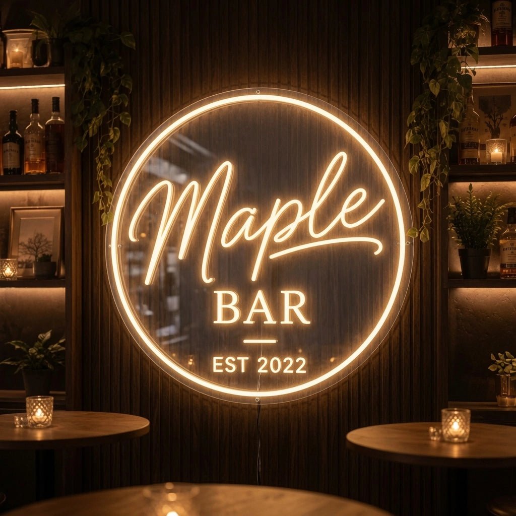 Maple Bar Est LED Neon Sign - Shineneon