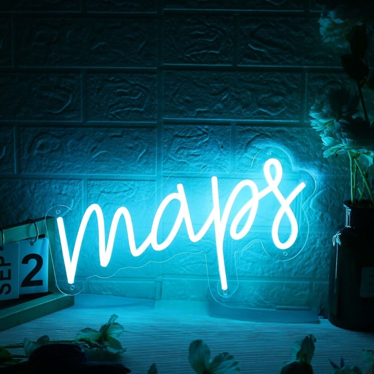 Maps Blue Led Neon Sign - Shineneon