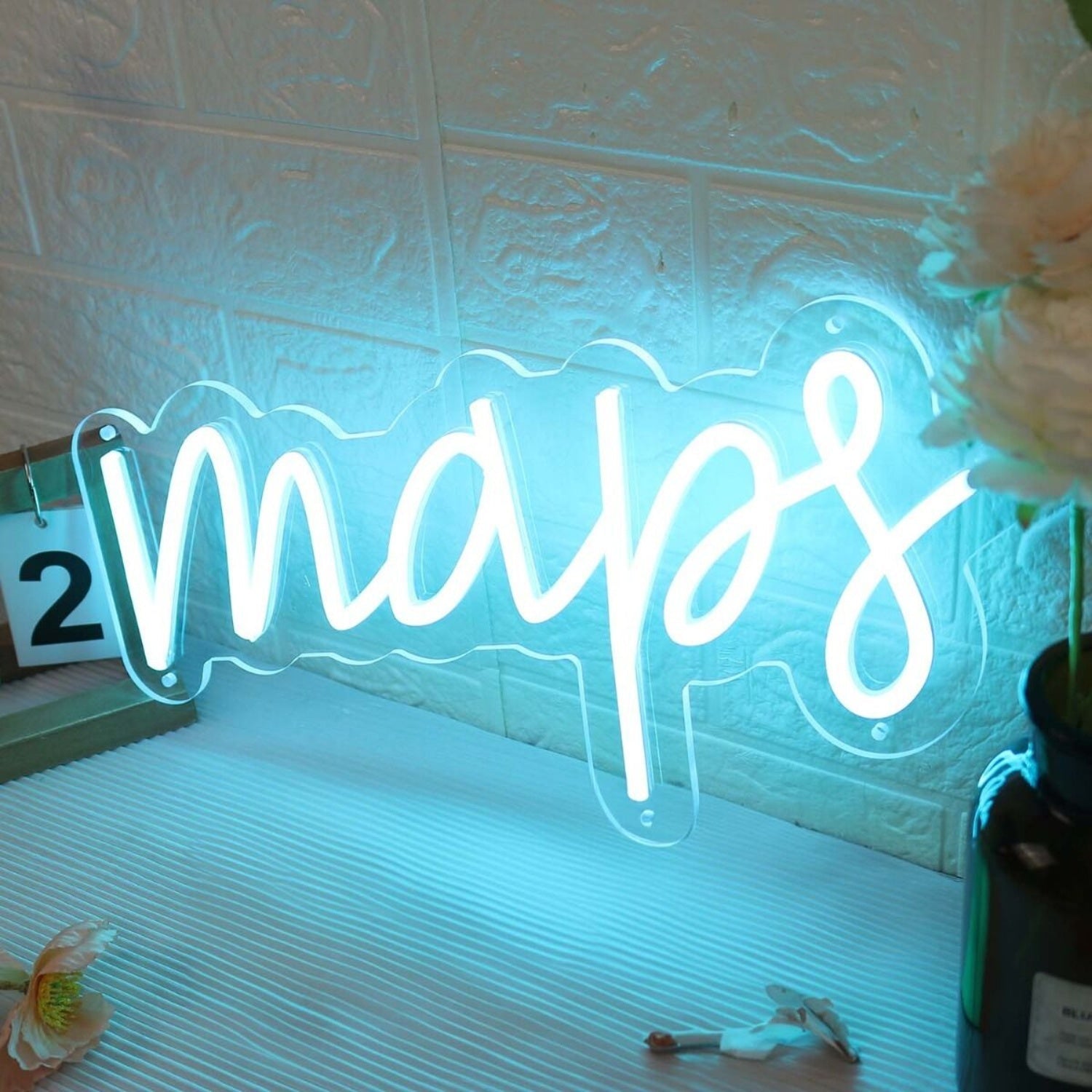 Maps Blue Led Neon Sign - Shineneon