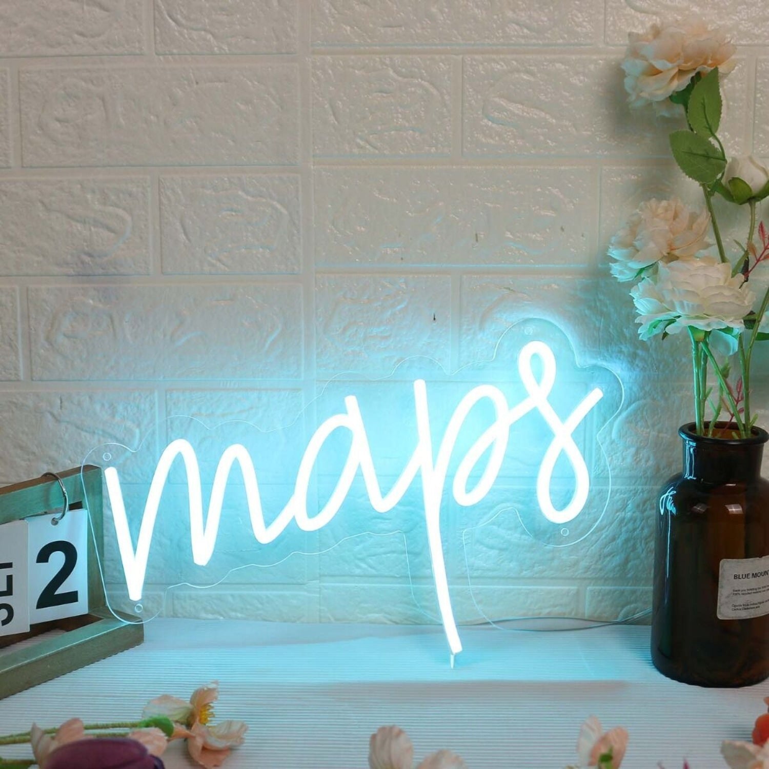Maps Blue Led Neon Sign - Shineneon