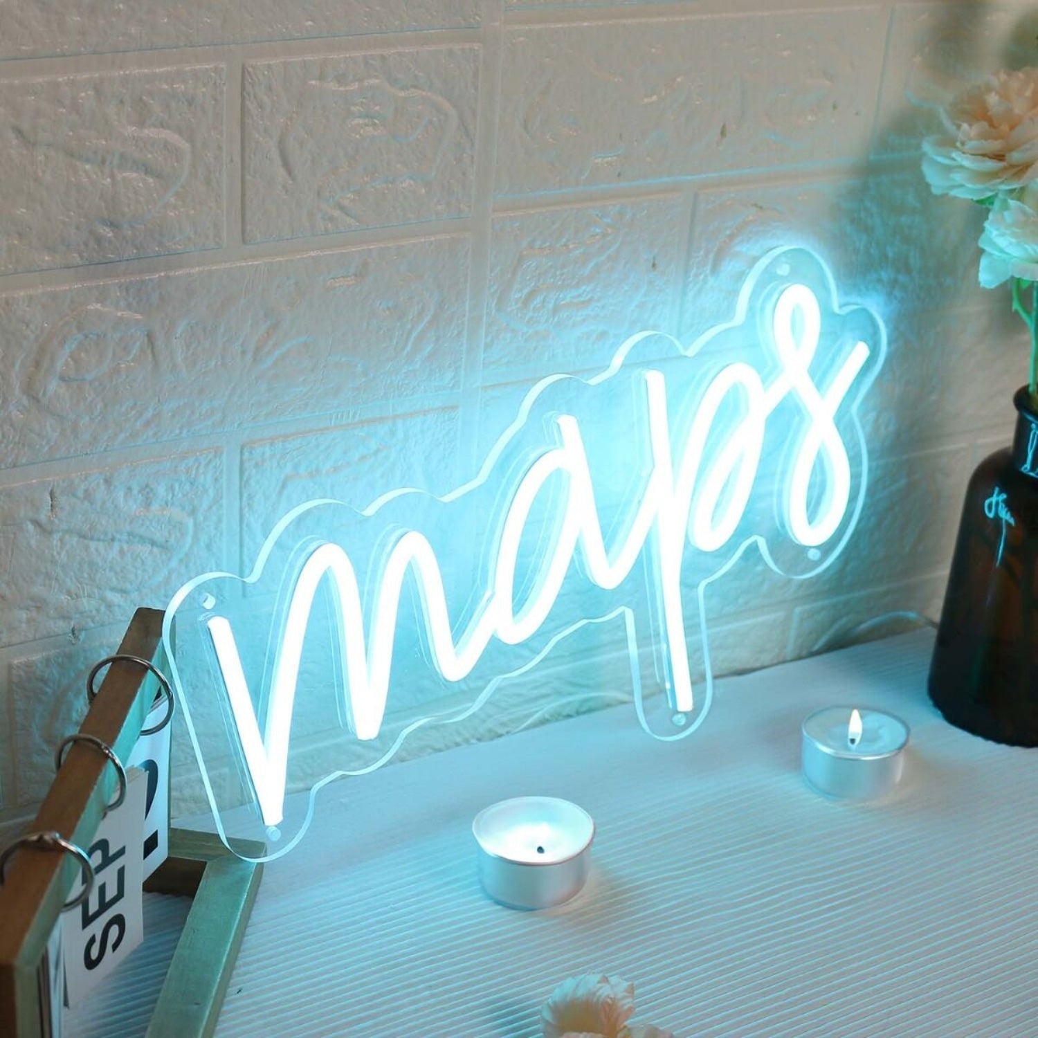 Maps Blue Led Neon Sign - Shineneon