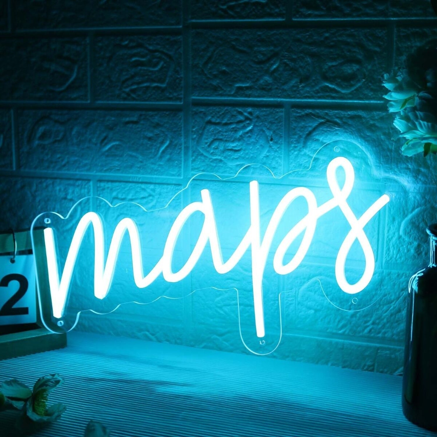 Maps Blue Led Neon Sign - Shineneon