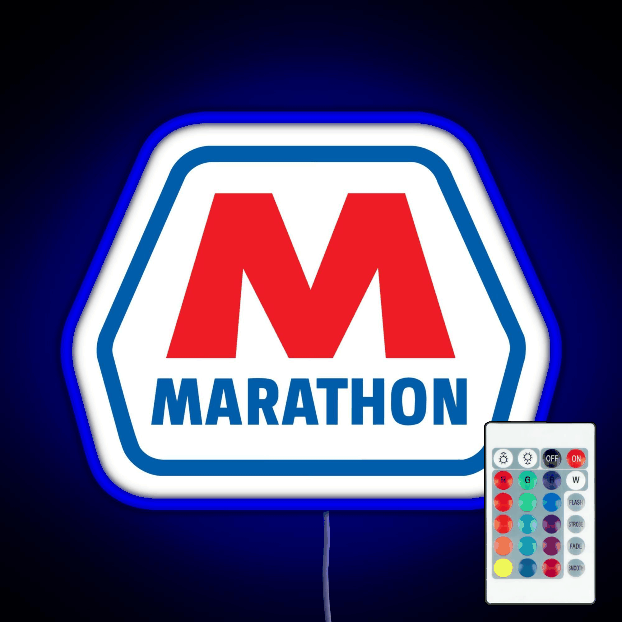 Marathon Oil Racing Lubricant Seghosamdes Rgb Led Neon Sign Pop Wall Art