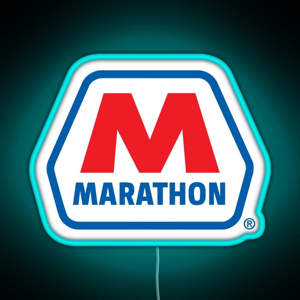 Marathon Oil Racing Lubricant Seghosamdes Rgb Led Neon Sign Pop Wall Art - Shineneon
