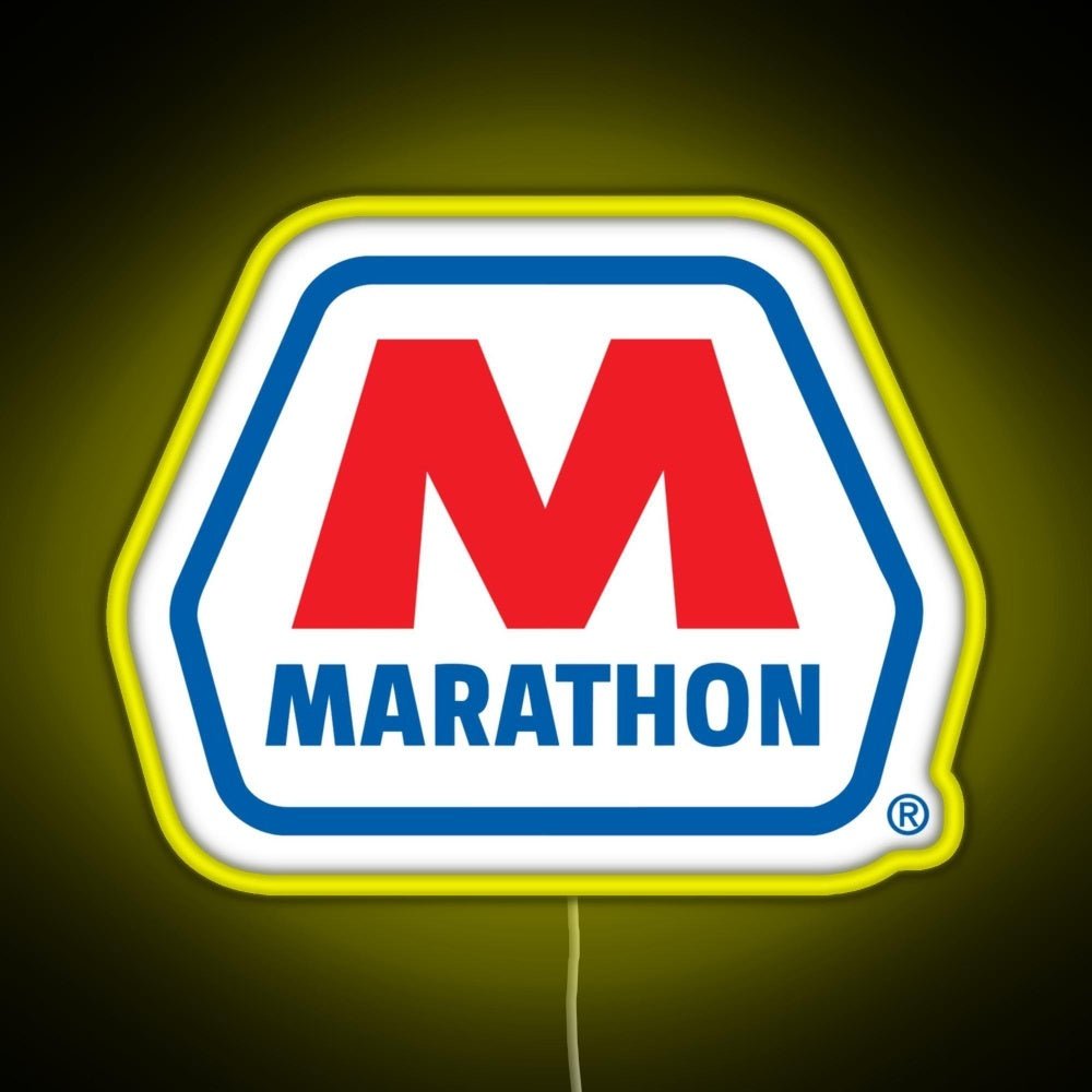 Marathon Oil Racing Lubricant Seghosamdes Rgb Led Neon Sign Pop Wall Art - Shineneon