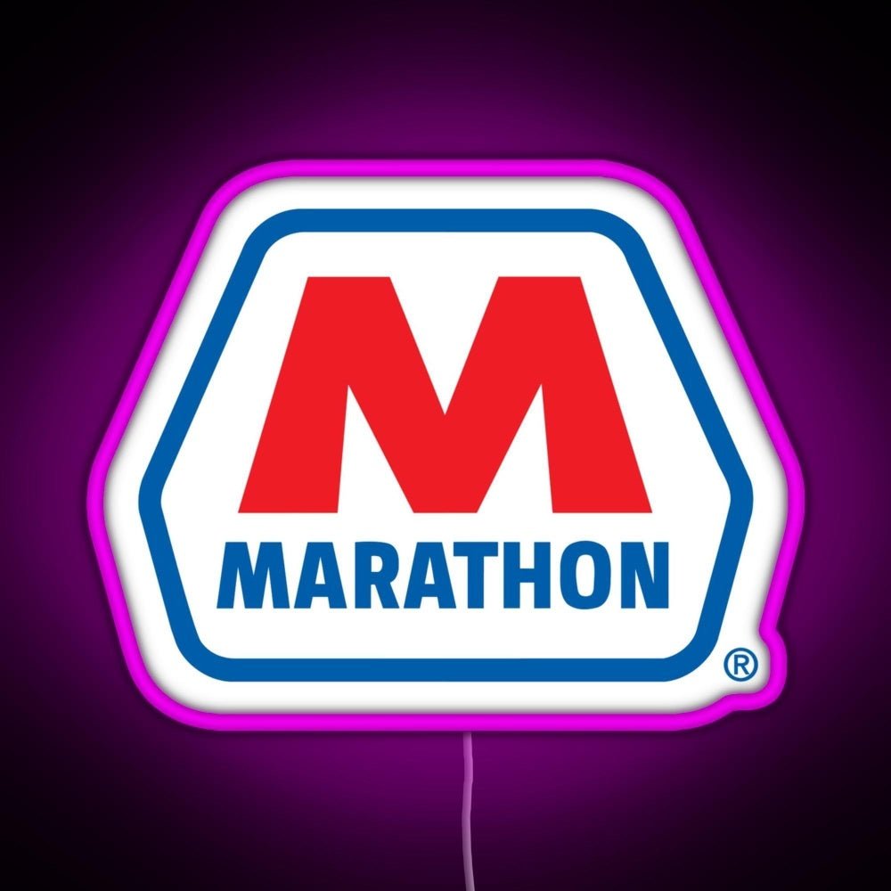 Marathon Oil Racing Lubricant Seghosamdes Rgb Led Neon Sign Pop Wall Art - Shineneon