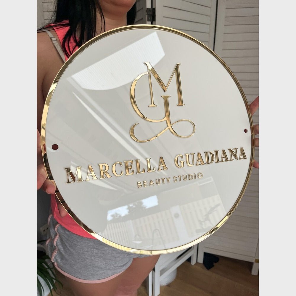 Marcella Guadiana Studio Acrylic Business Logo Sign - Shineneon