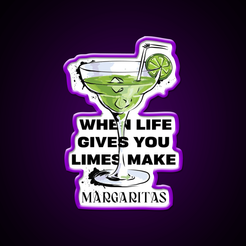 Margarita Cocktail Bar Decor Led Neon Sign For Cocktail Lovers Rgb Color - Shineneon