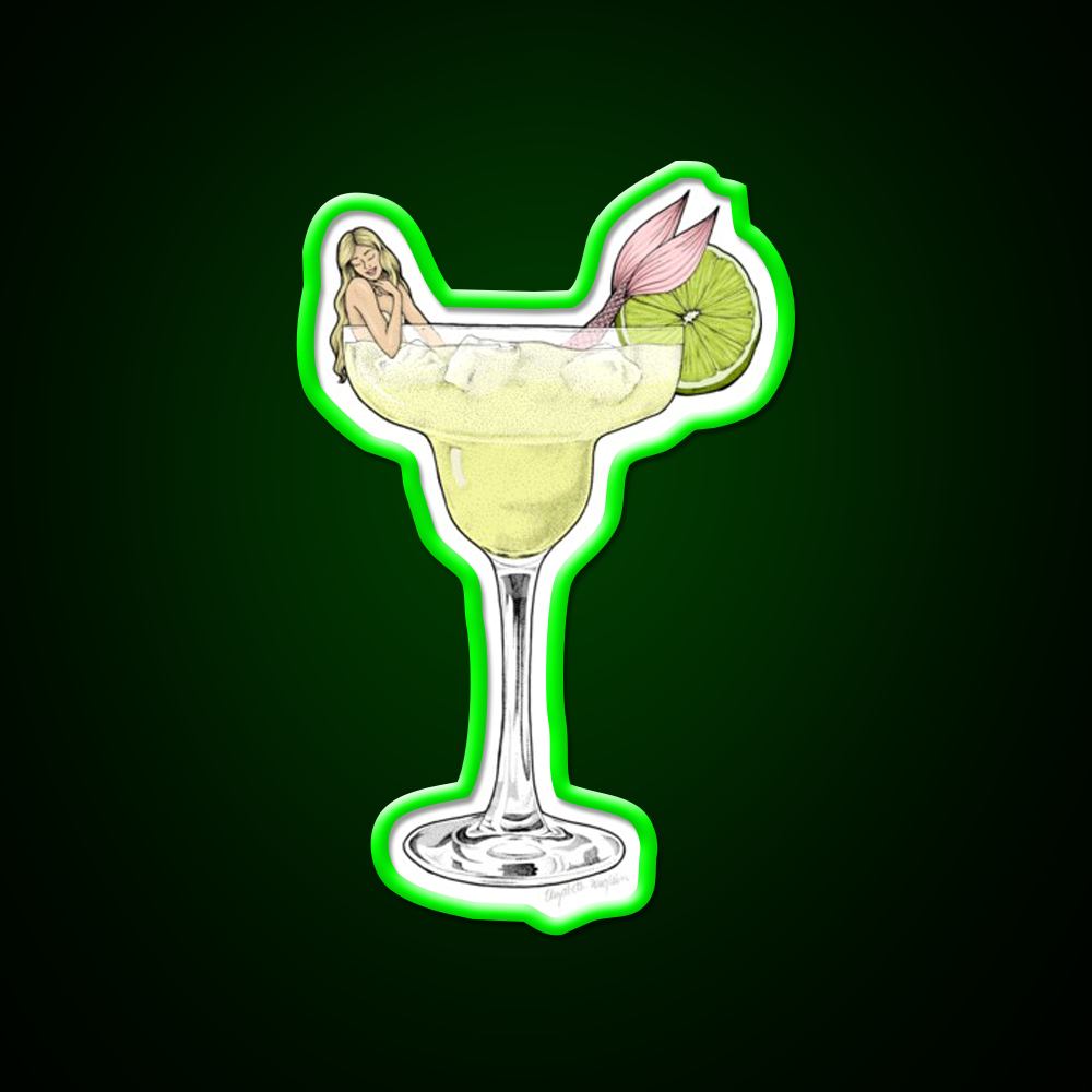 Margarita Mermaid Cocktail Bar Decor Led Neon Sign Rgb Color - LED neon sign view 8