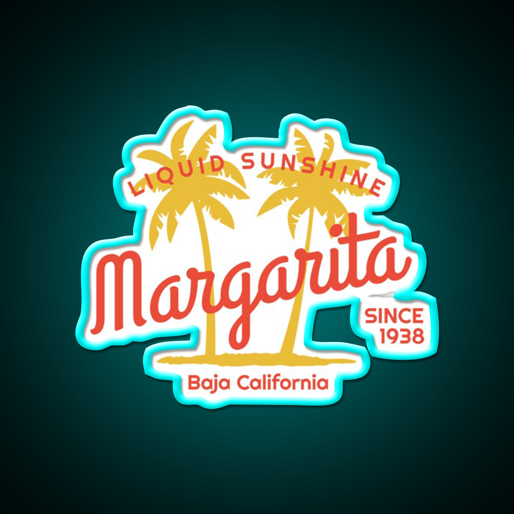 Margarita Since 1938 Liquid Sunshine Party Drink Tequila Led Neon Sign Rgb Color