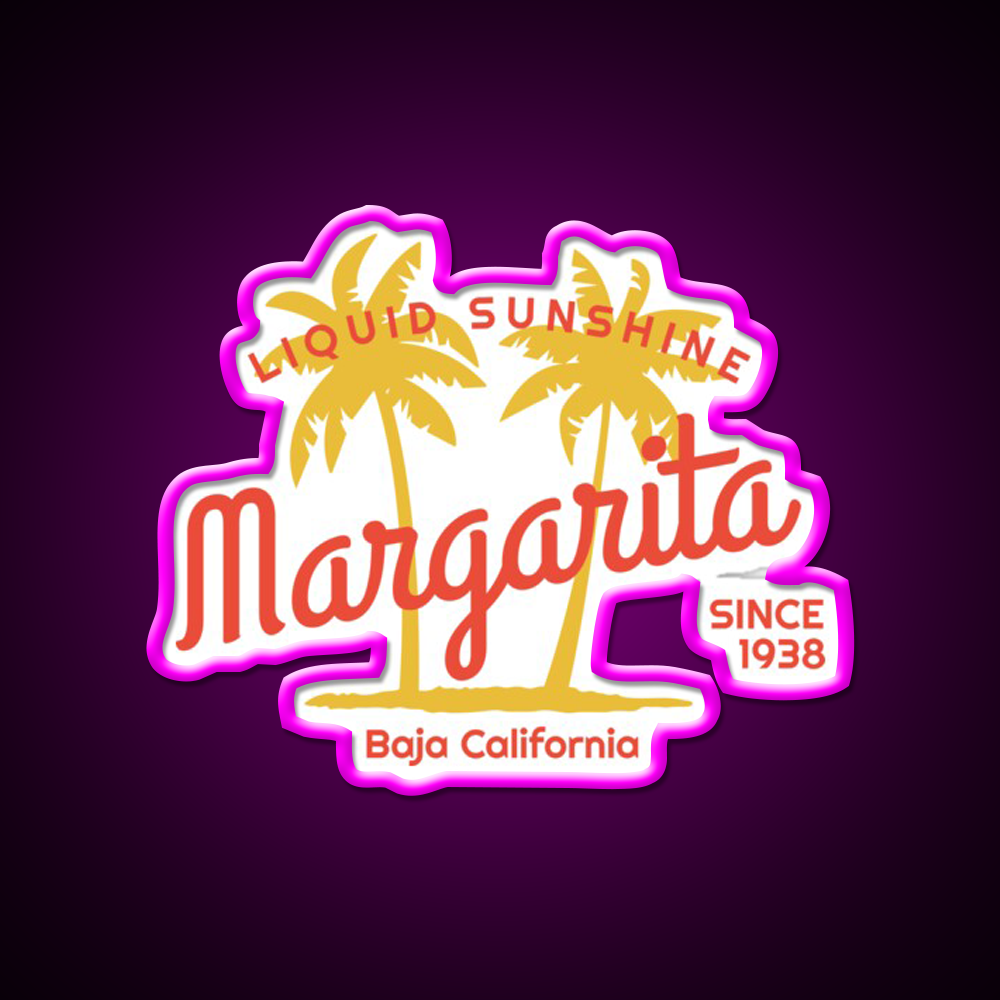Margarita Since 1938 Liquid Sunshine Party Drink Tequila Led Neon Sign Rgb Color