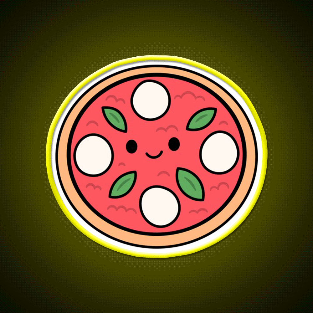 Margherita Pizza Fast Food Led Neon Sign For Burger Place Rgb Color