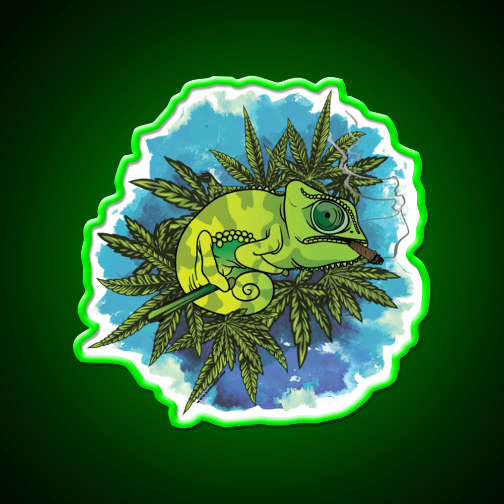 Mariguana Hemp Inspired Green Leaf Led Neon Sign Rgb Color - Shineneon