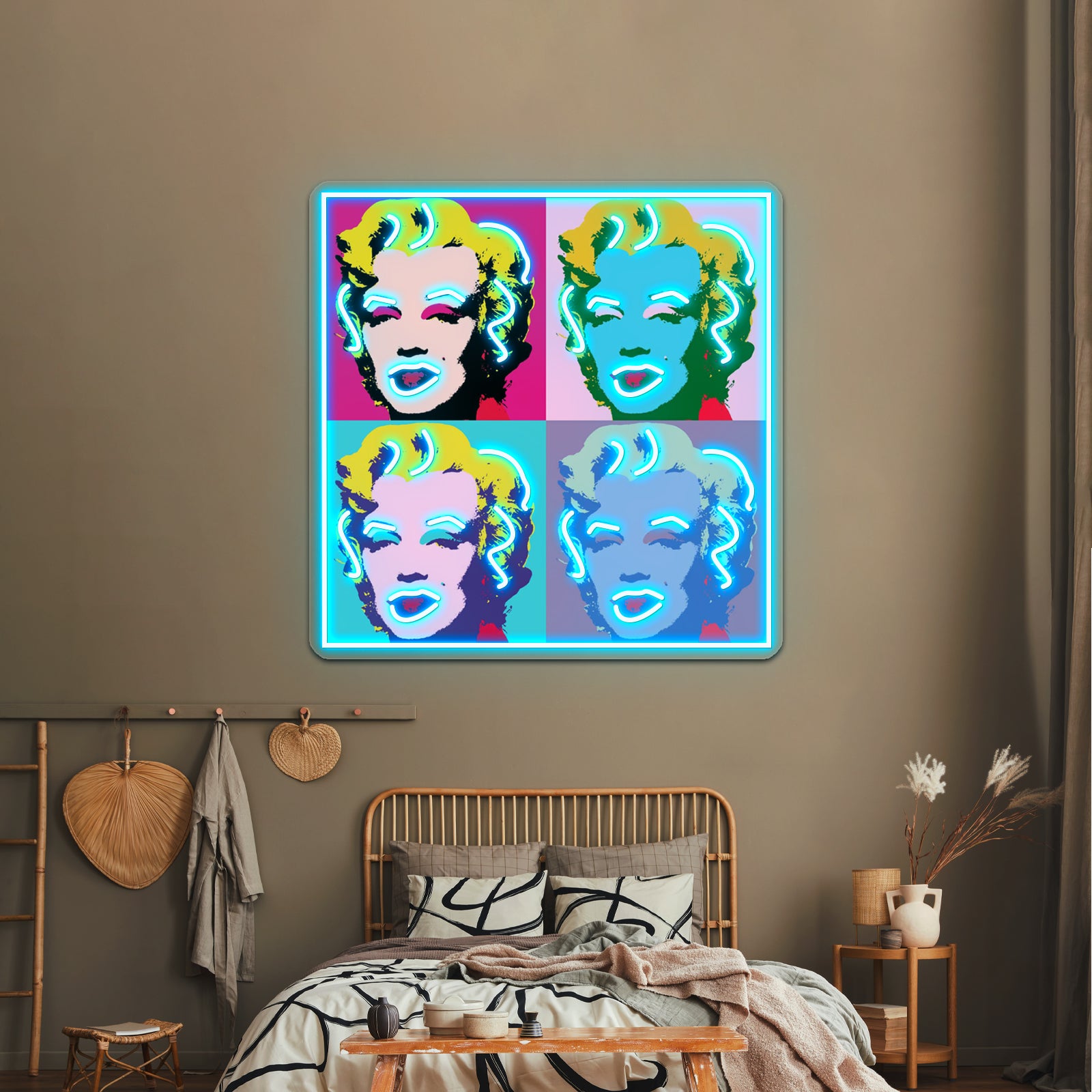 Marilyn Monroe Art Artwork Led Neon - Size and dimension reference