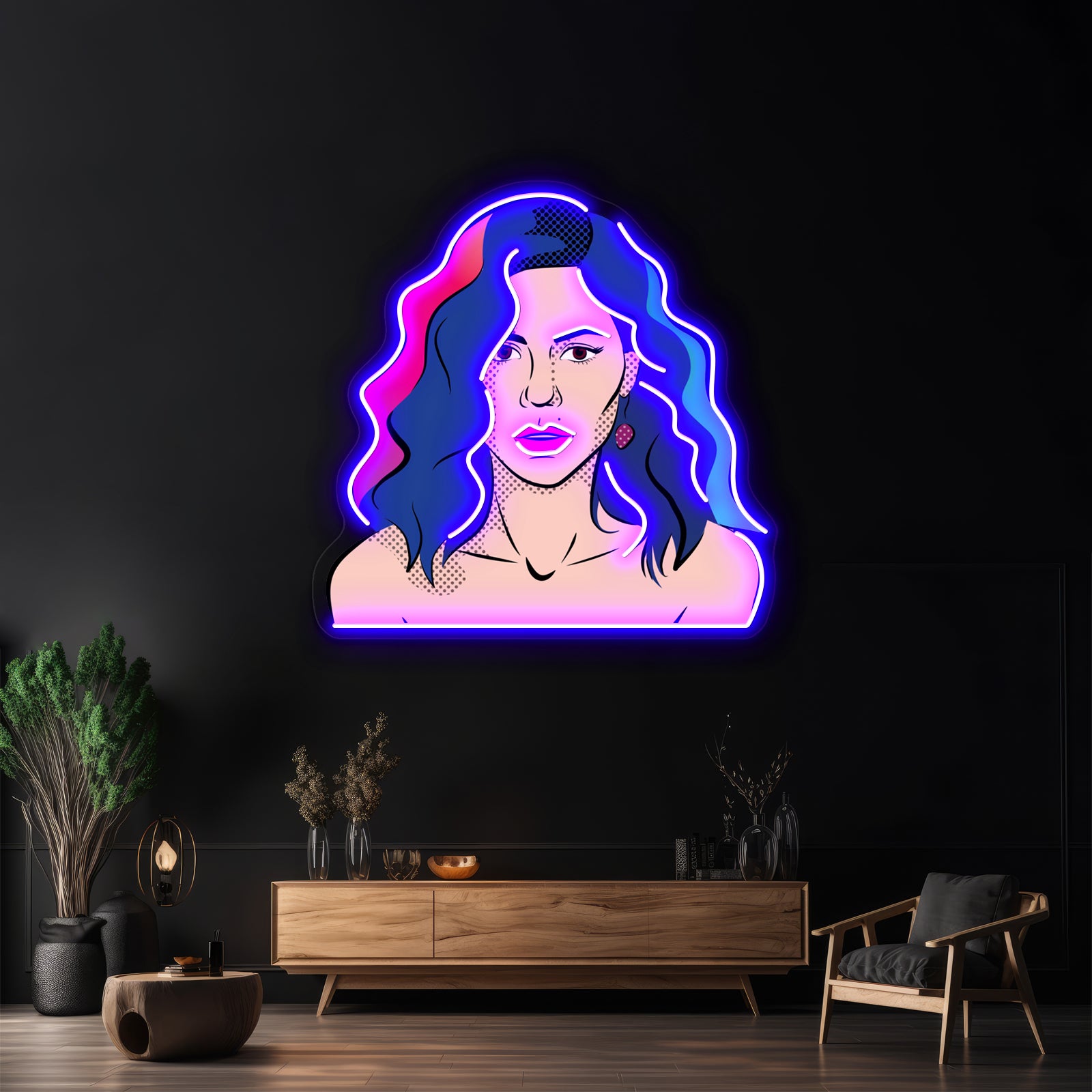 Marina The Diamonds Froot Artwork Neon Wall Signs - Neon sign mounted on wall in room