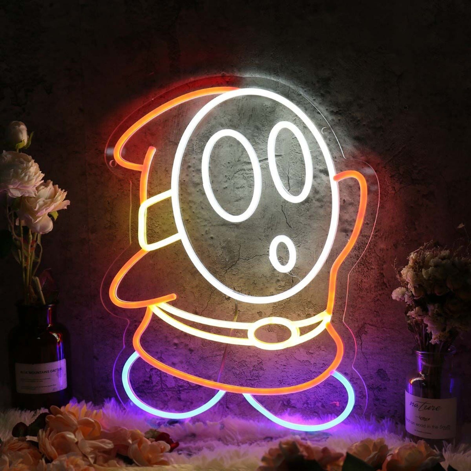 Mario Shy Guy Custom Led Neon Sign Fvideo Game Fans | Shineneon