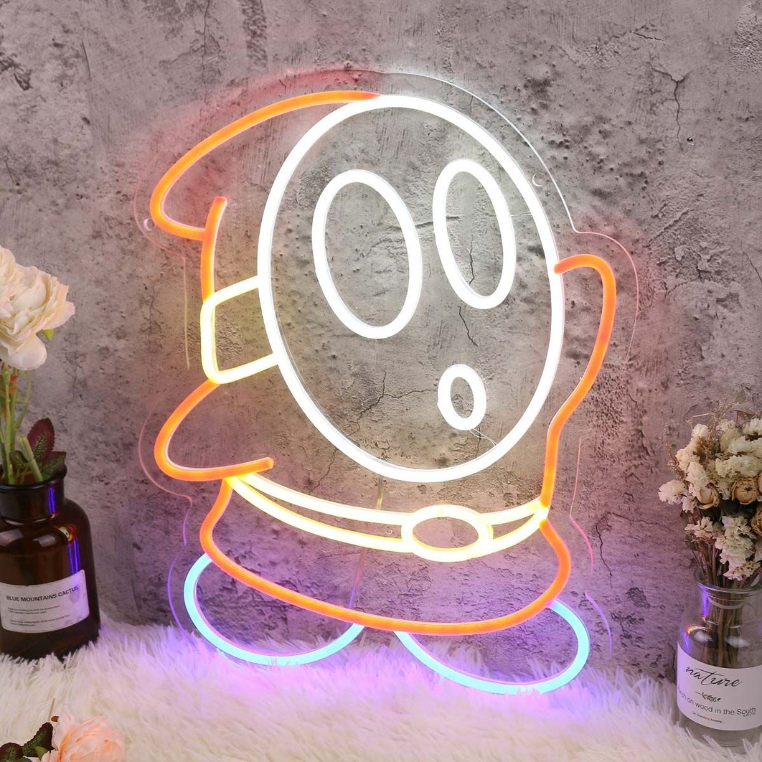 Mario Shy Guy Custom Led Neon Sign Fvideo Game Fans | Shineneon