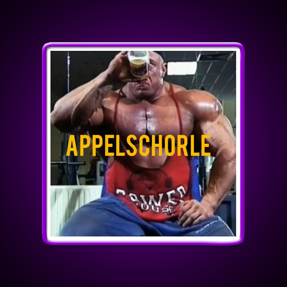 Markus R Hl Bodybuilding Abbelschorle Meme Gym Fitness Led Neon Sign Rgb Color - LED neon sign view 9