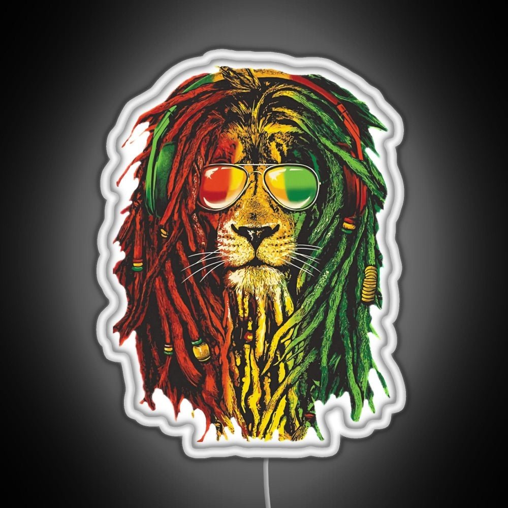 Marley Funny Men Rasta Lion Who Love Rgb Led Neon Sign Pop Wall Art - Shineneon