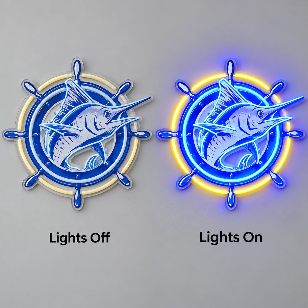 Marlin Boat Helm LED Neon Sign - Shineneon