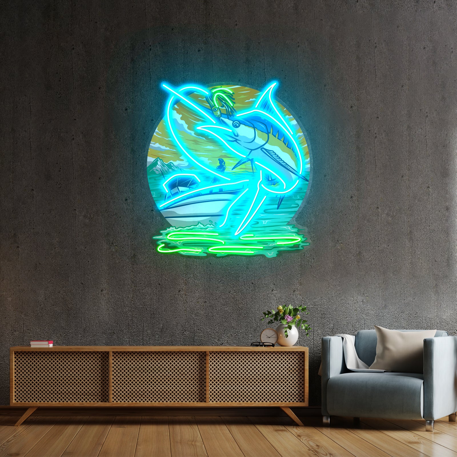 Marlin Sea Fishing Led Neon Sign Light Custom Led Signs