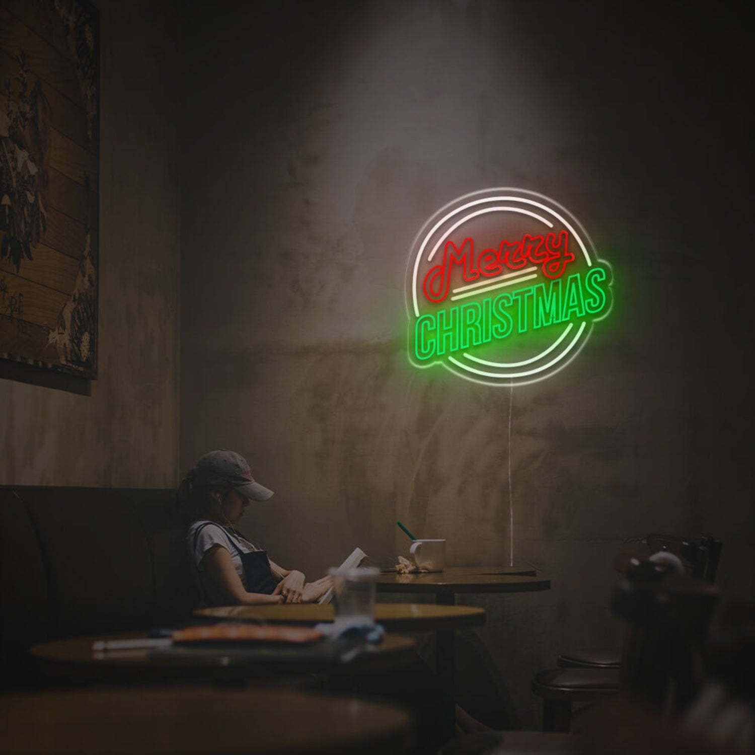 Marry Christmas With Circles Led Neon Sign | Shineneon