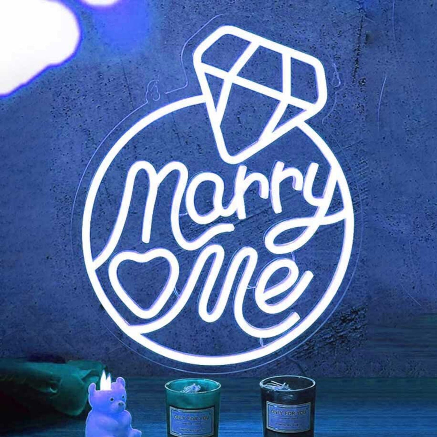 Marry Me Diamond Ring Neon Sign | Shineneon